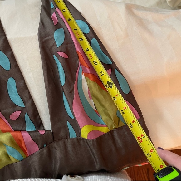 🌺 RAREVintage Collector’s DreamDress James Coviello100% SilkHalter MaxiDress. - Picture 15 of 16